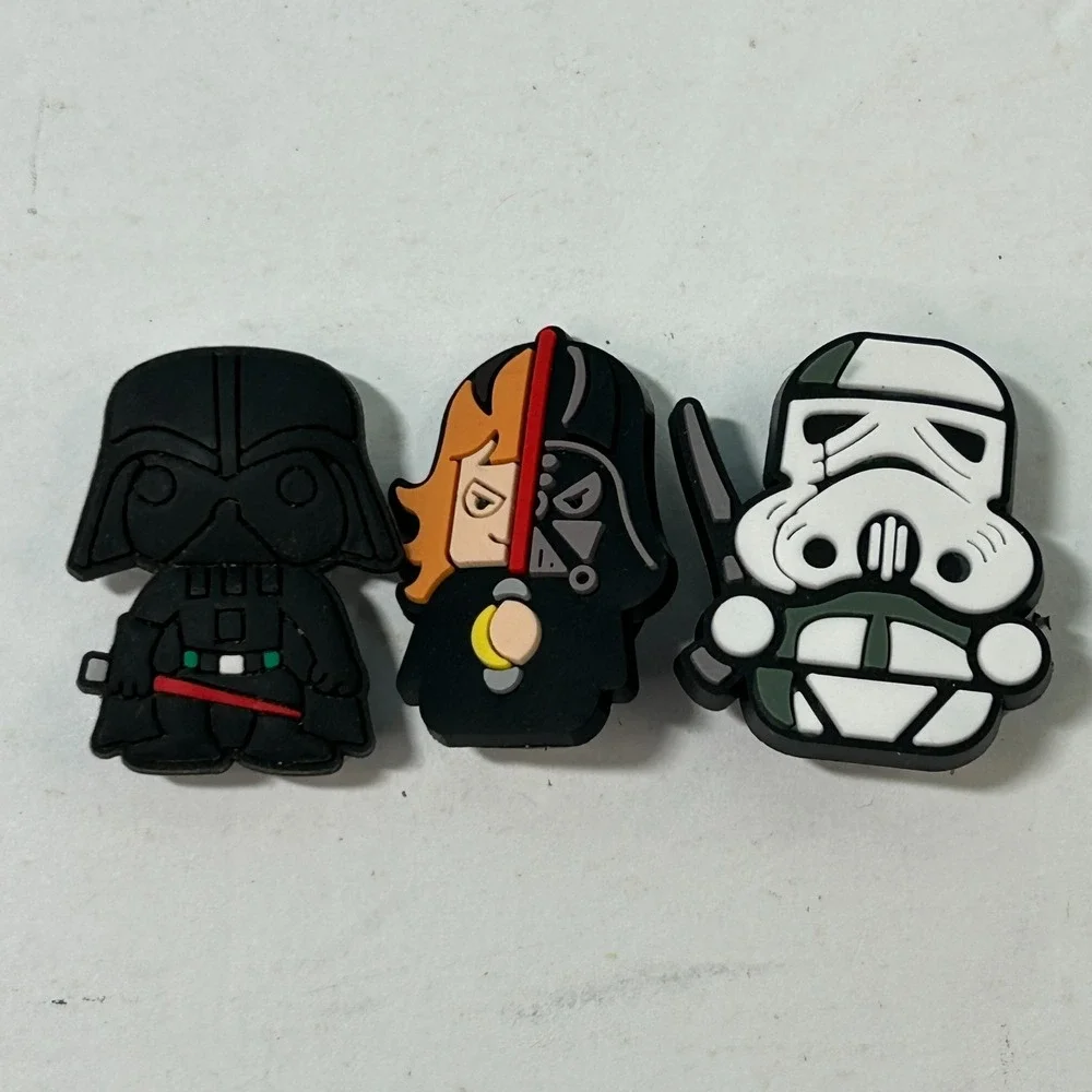 Star Wars Lot (12) Charms for Crocs Jibbitz Shoe Accessories Yoda C3PO Vader Poe